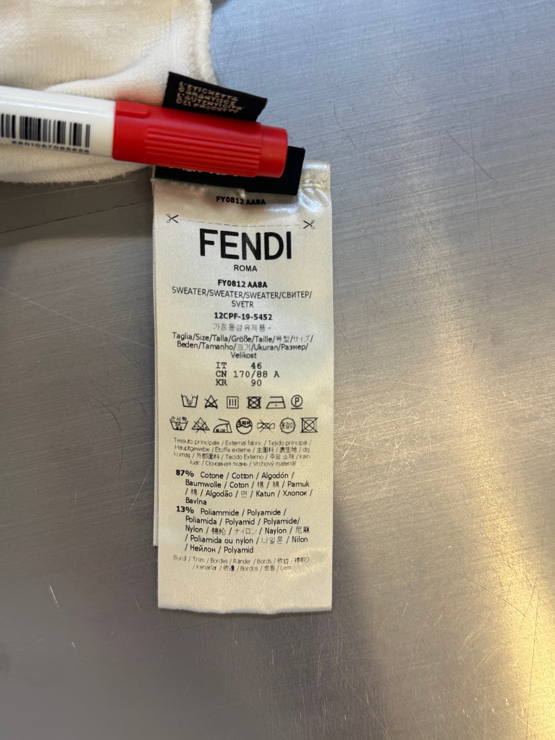 펜디 FF 엠보스드 코튼 맨투 상품이미지5