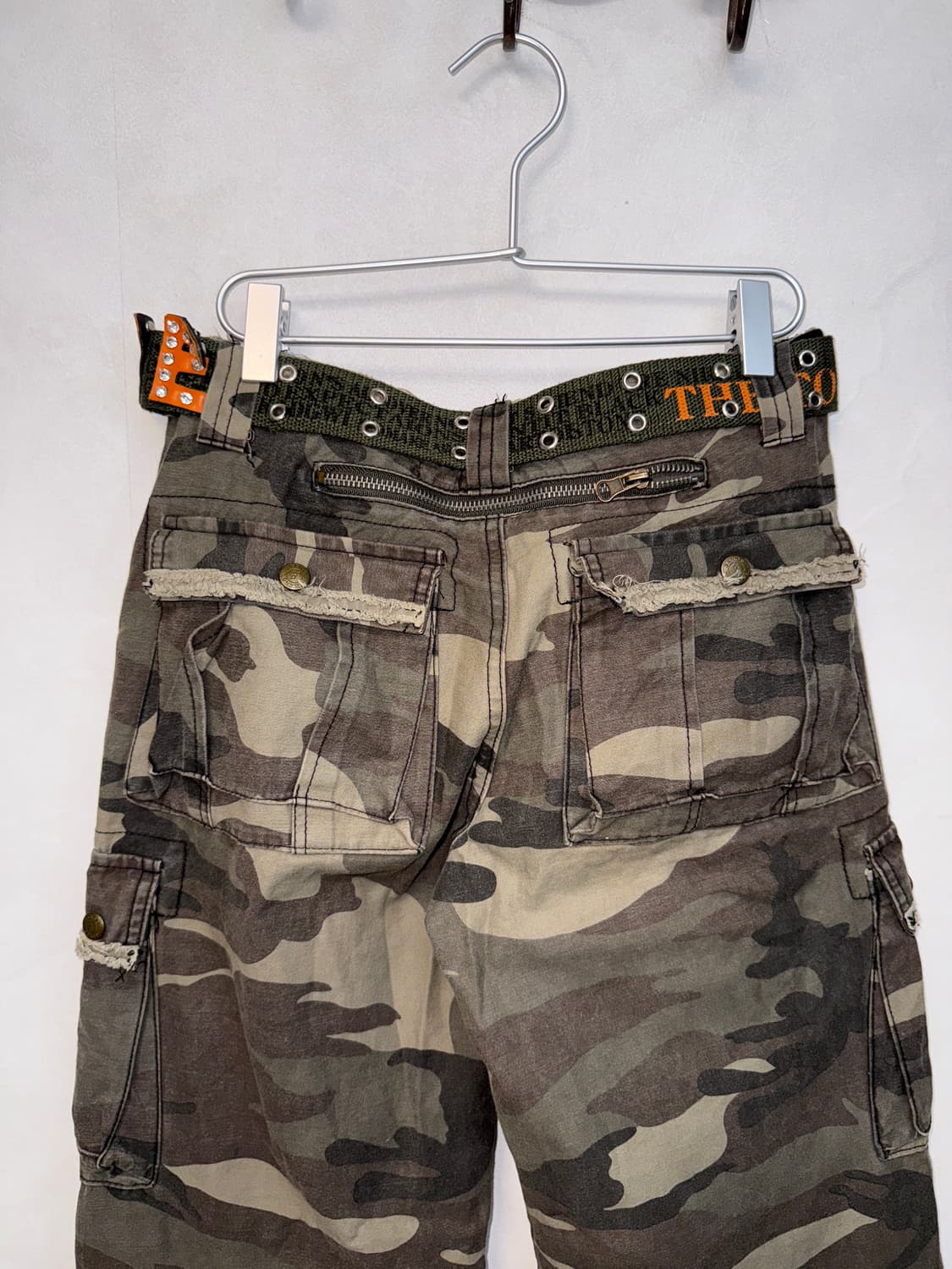 Ash khaki camouflage multi pocket 카고팬츠  상품이미지5