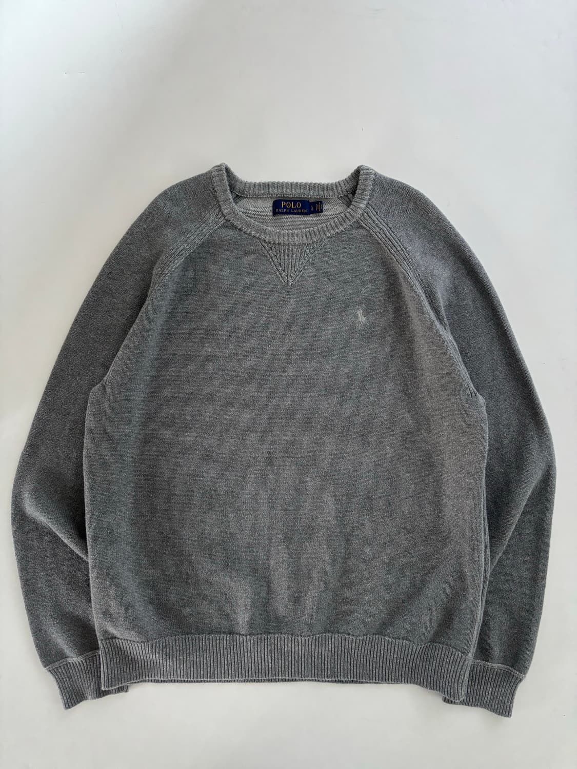 Polo 폴로 랄프로렌 신형 코튼 그레이컬러 레글런 니트 상품이미지3