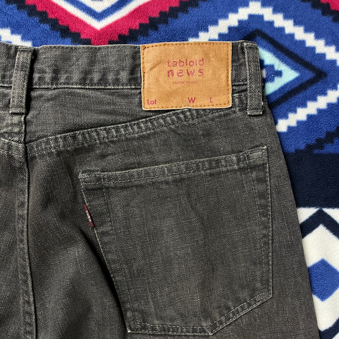 Tabloid News 일본 빈티지 흑청 데님(실측확인) 상품이미지6