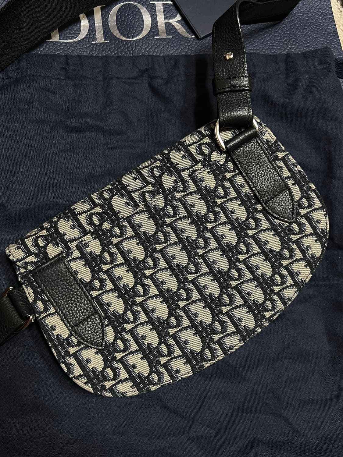 [백화점판/풀구성] 디올 오블리크 자카드 메신저 새들백 상품이미지3