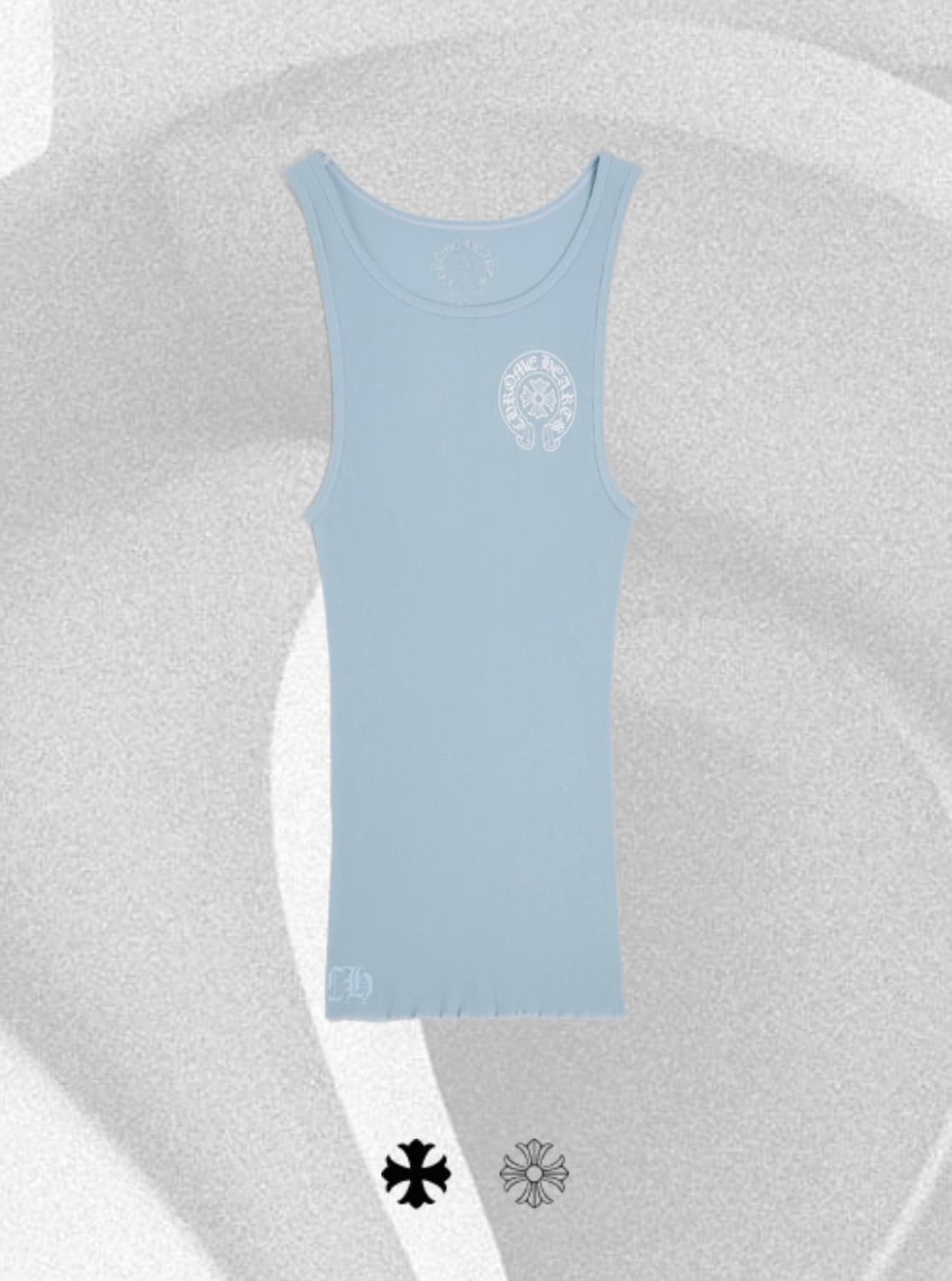 크롬하츠 베이비 블루 립 탱크 나시 탑 새상품 상품이미지1