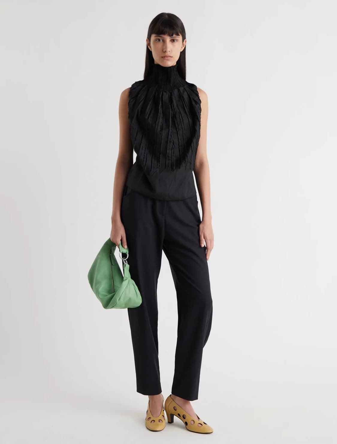 [F]팔로마울 Lupe 슬리브리스 탑/블랙 상품이미지2