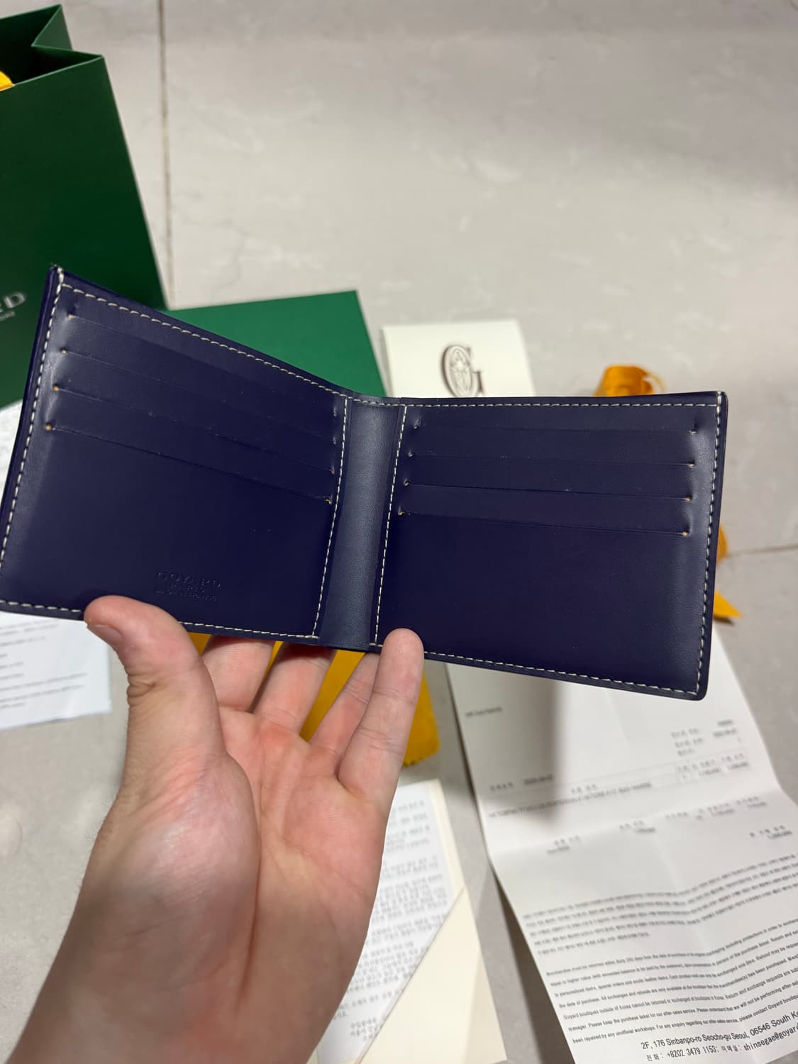 [백화점판,풀박스] 25년식 고야드 빅투와르 네이비 반지갑 상품이미지2