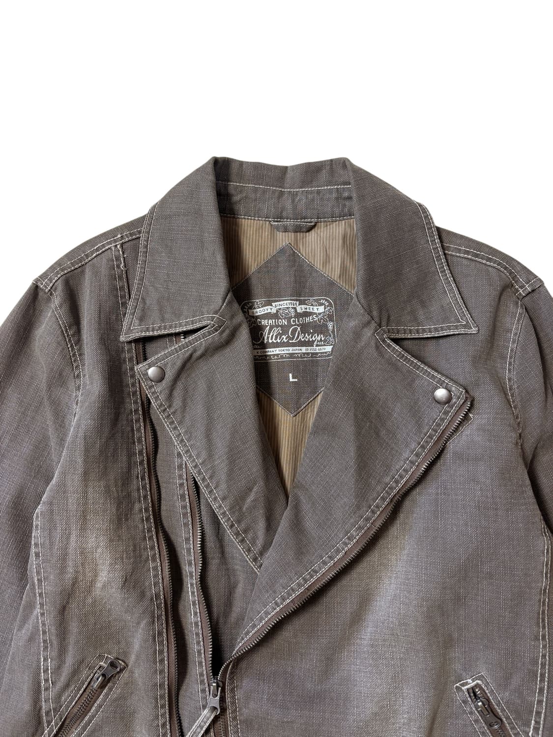 Allix washed denim rider jacket 상품이미지4