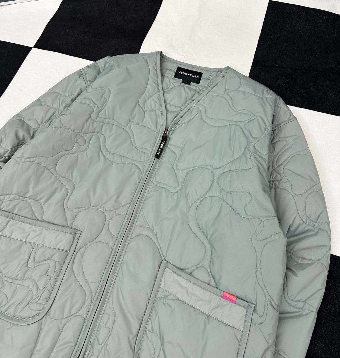 퀼팅 카모 누빔 자켓 L 상품이미지2