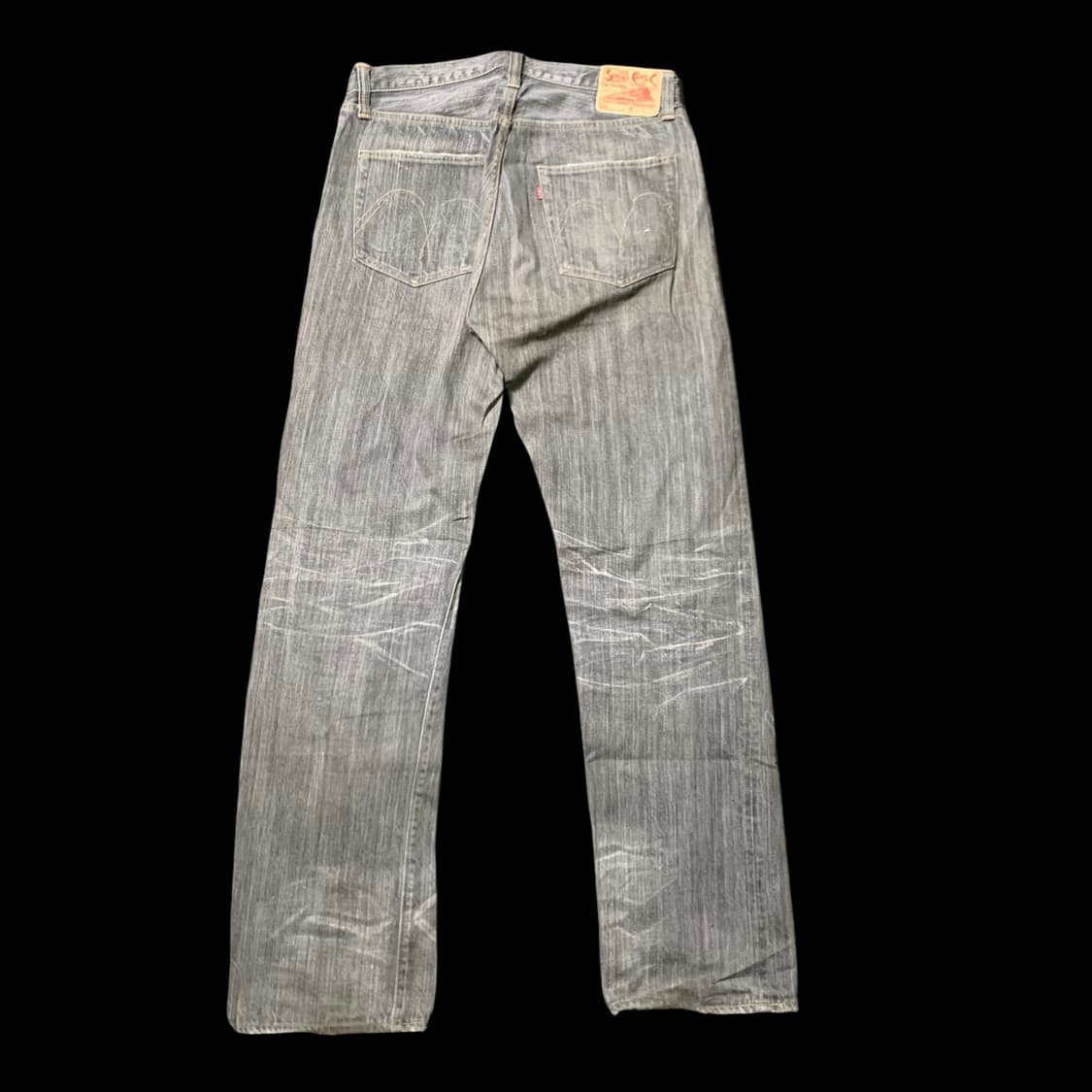 [L] 슈가케인 흑청 셀비지 데님 팬츠 상품이미지3