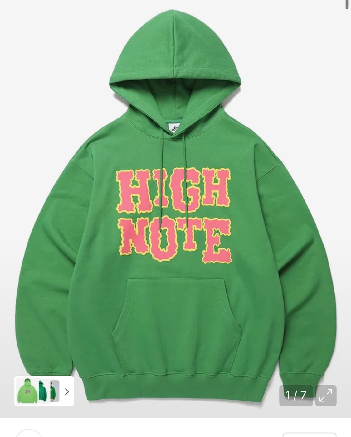 카비시 HIGH NOTE HOODIE GREEN / m 상품이미지2
