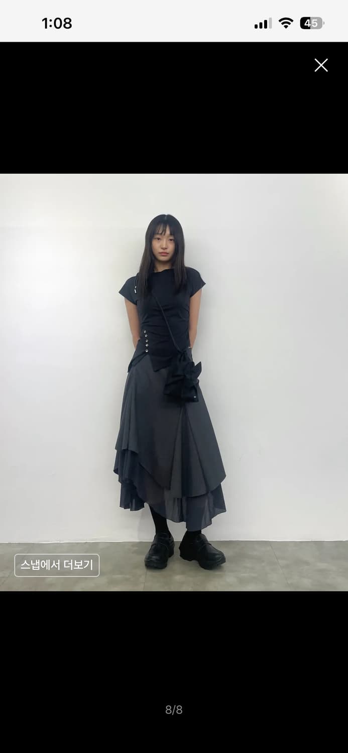 Miseki Tie-up mini drawstring bag BLACK 상품이미지5