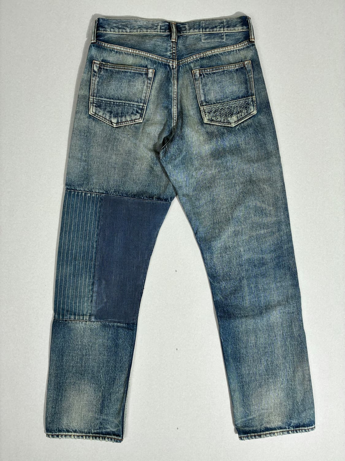 FDMTL 펀더멘탈 클래식 핏 패치워크 사시코 보로 데님 W28/L30 상품이미지5