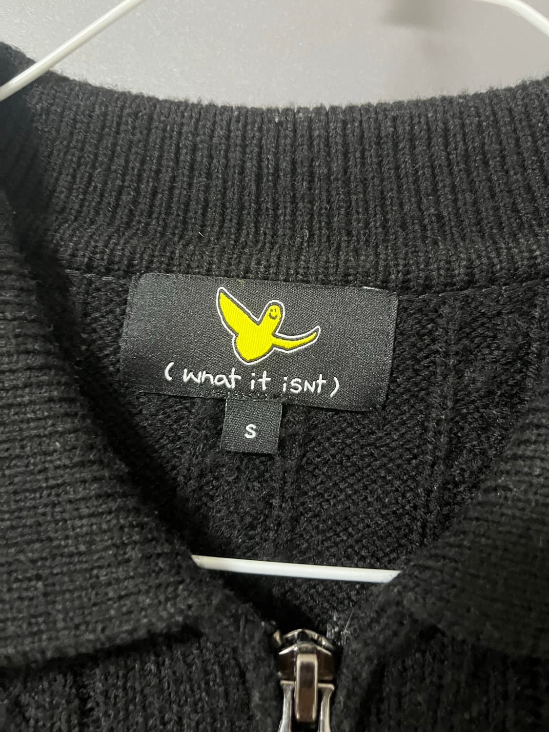 와릿이즌 니트 집업 블랙 S 상태 좋아요 상품이미지2
