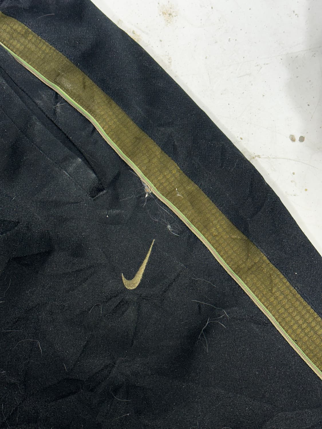 나이키 블랙 말차 카키 사이드 라인 와이드 추리닝 바지 M 상품이미지6