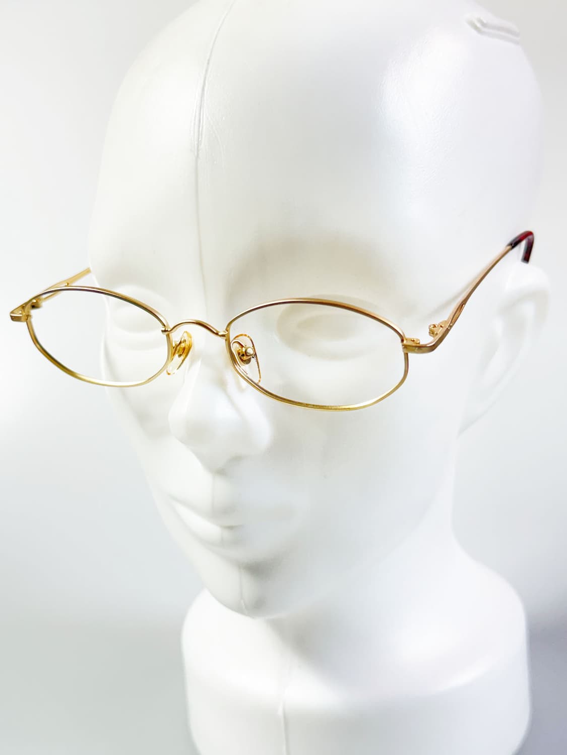 90s OTIC 골드 슬림 오벌 메탈 프레임 빈티지 안경 상품이미지8