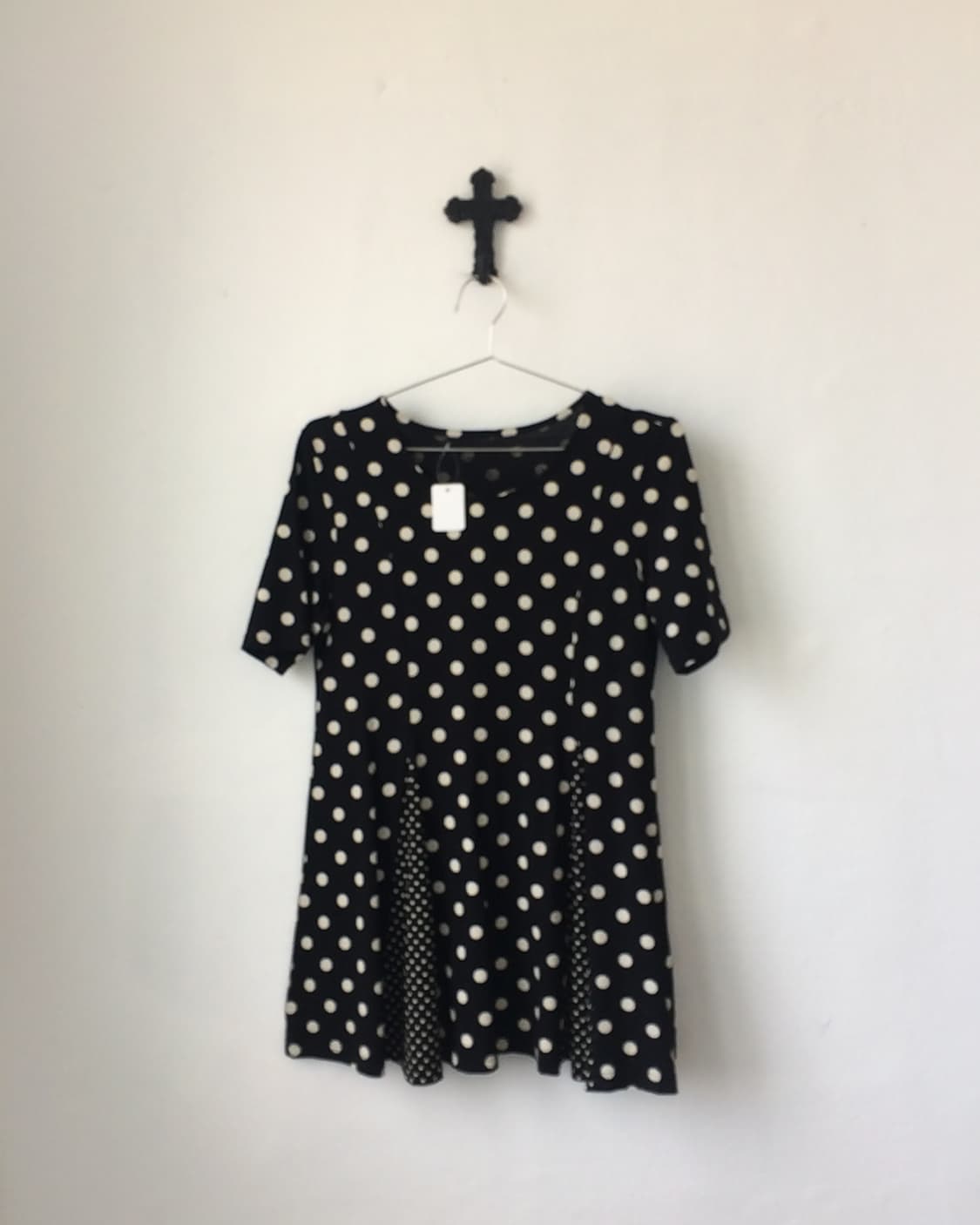Dot pattern mixed top 상품이미지2