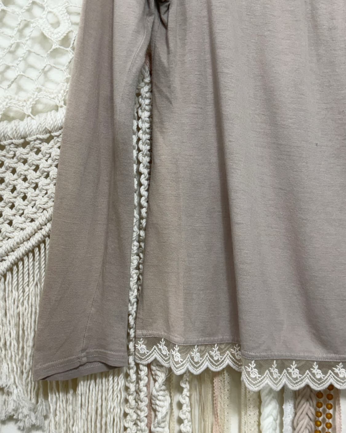 Mute Pink Beige Lace Sleeve 상품이미지5