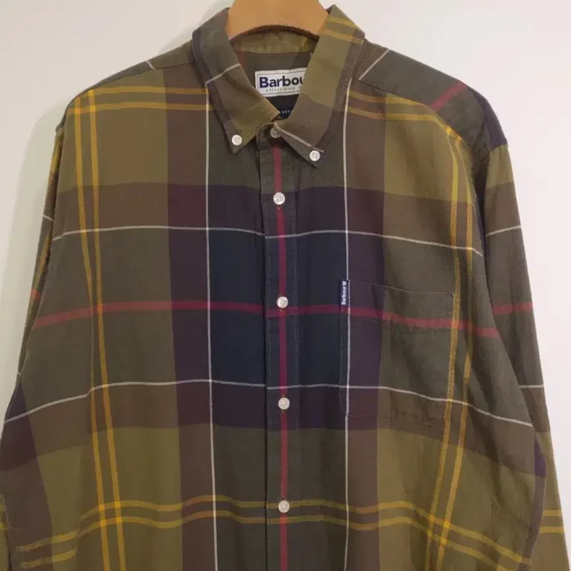 바버 타탄 체크 셔츠 테일러드 핏 상품이미지2