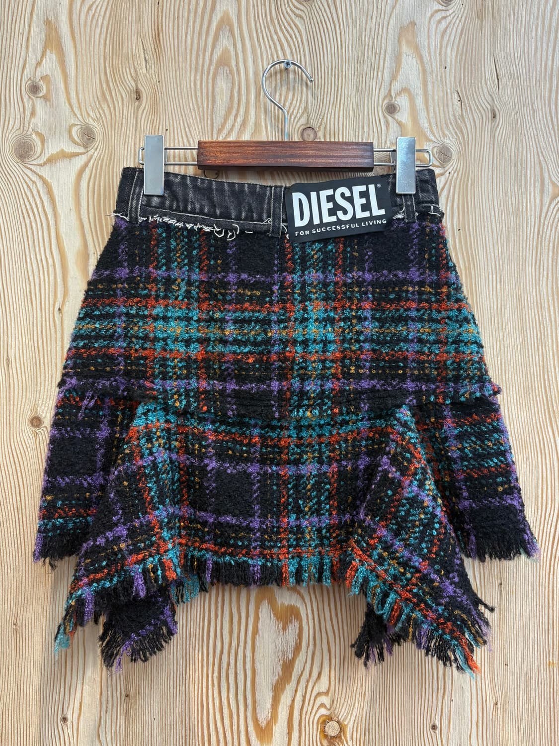 디젤 트위드 체크 미니스커트 상품이미지2