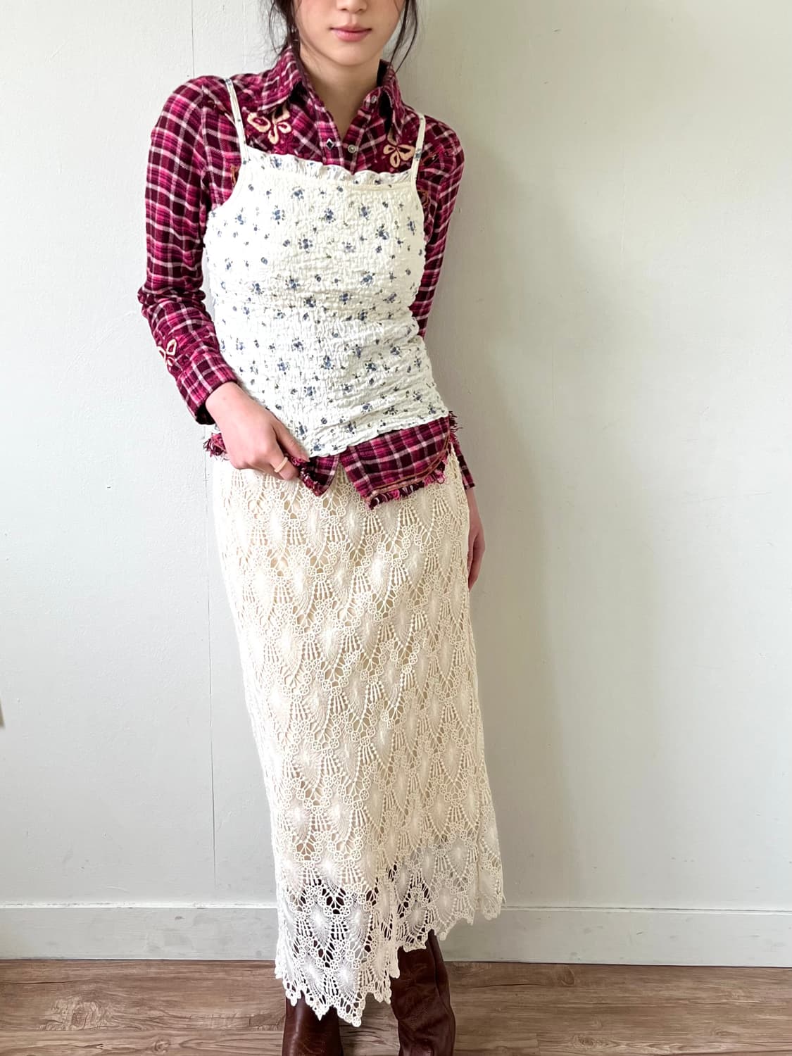 GRL 플라워 부클 탑 상품이미지4