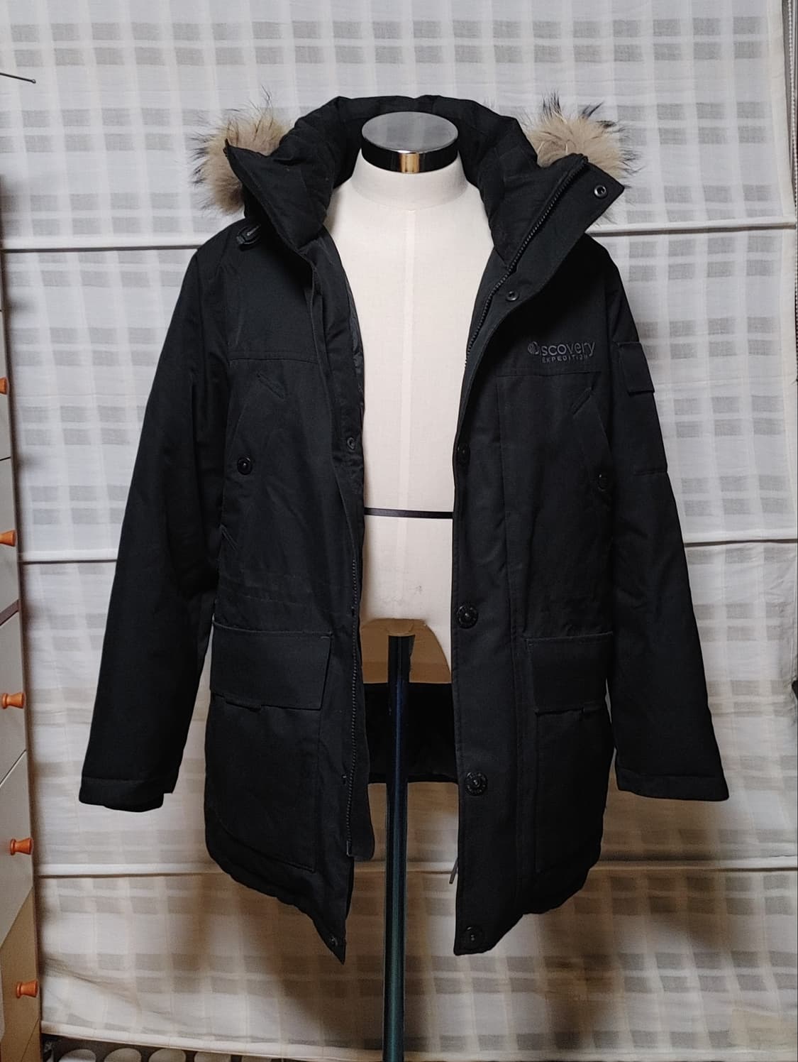 (덕다운) 디스커버리 검정 패딩 점퍼 95 상품이미지3