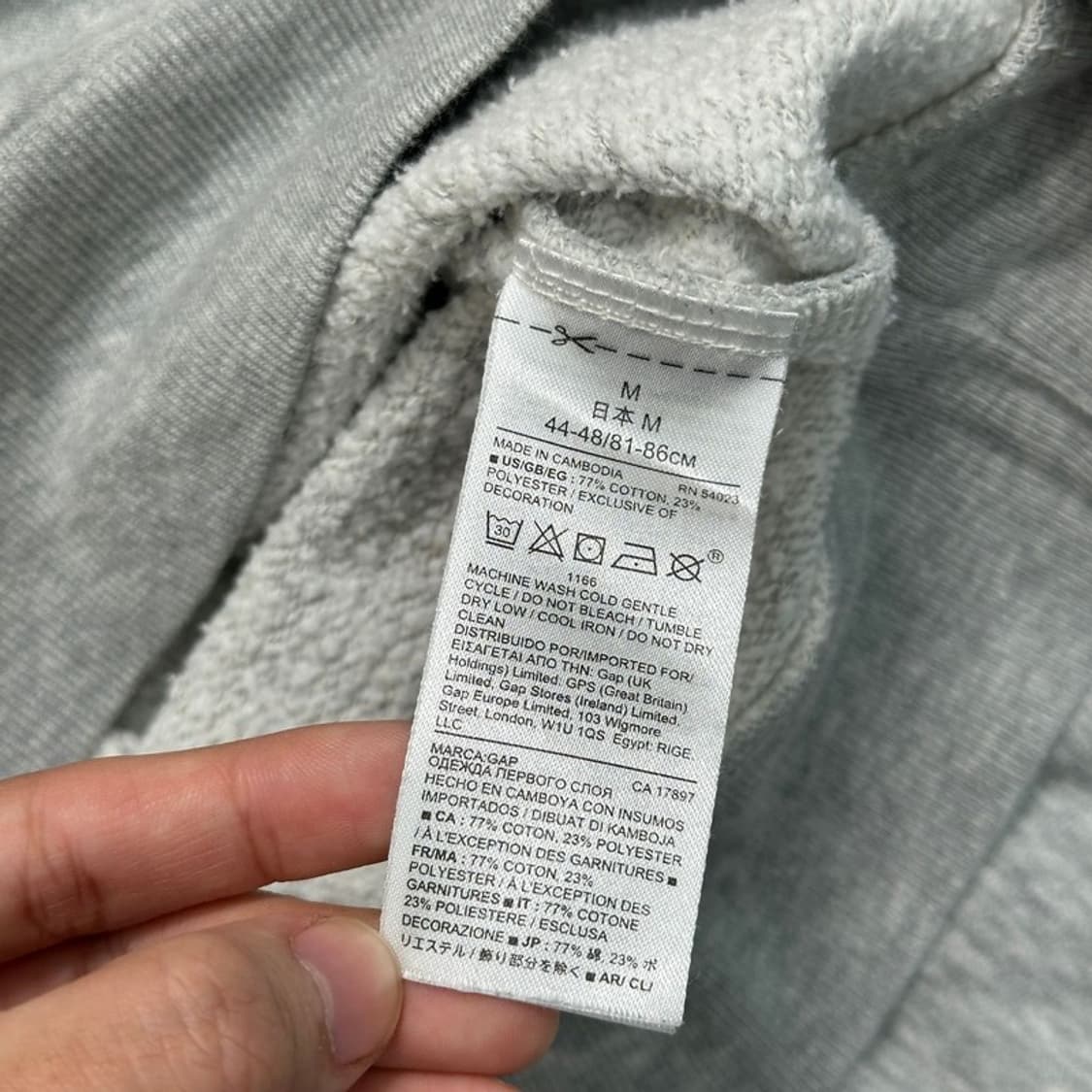 GAP 기모 프린팅 후디 M 상품이미지7