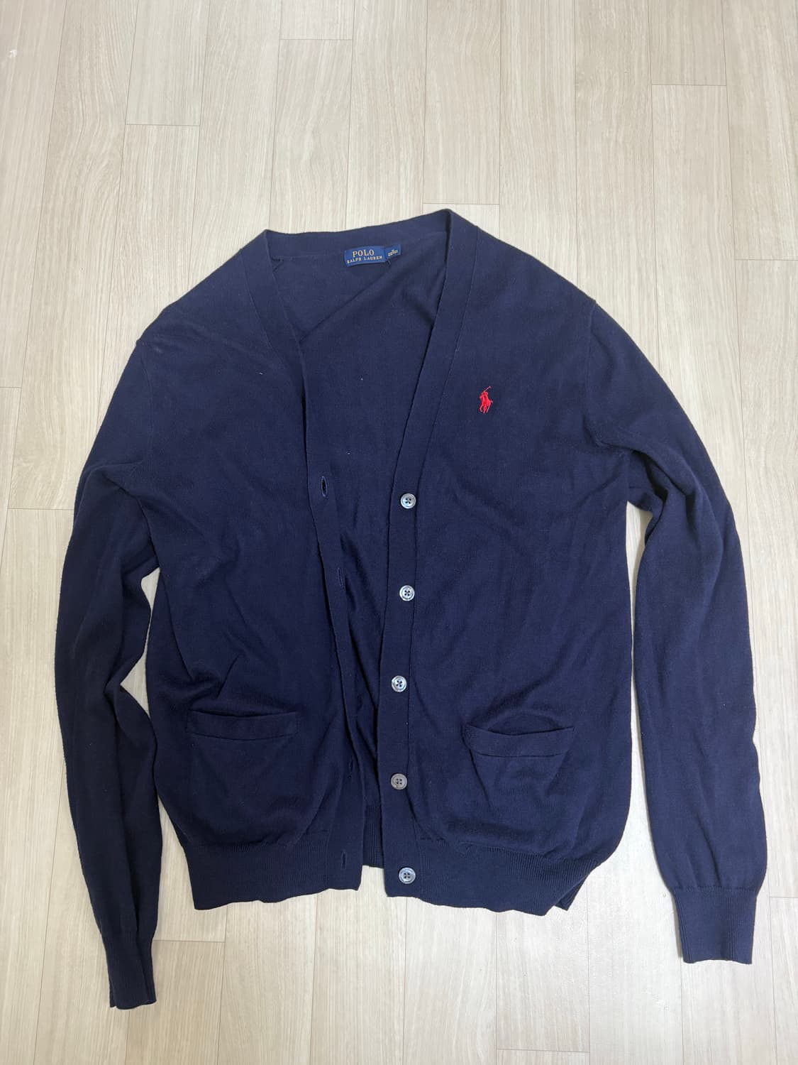 정품 폴로 가디건 네이비 상품이미지2