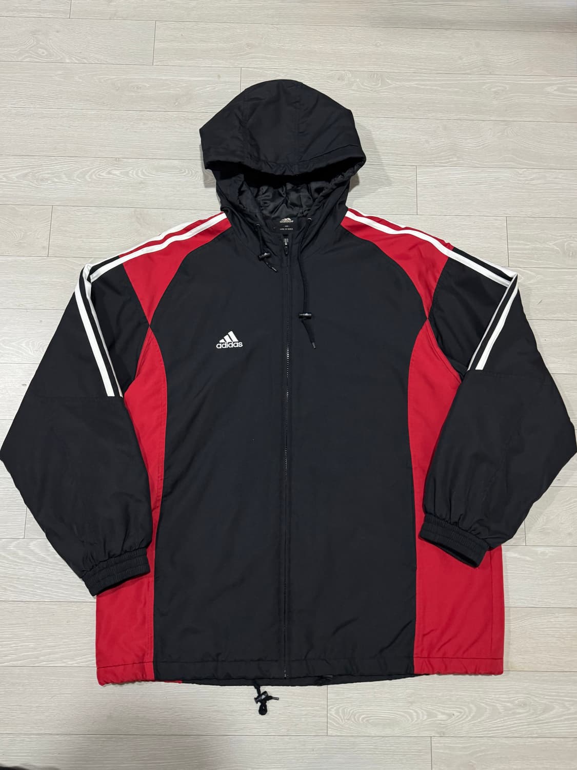 [100] 아디다스 올드스쿨 검/빨 빅로고 후드점퍼  상품이미지1