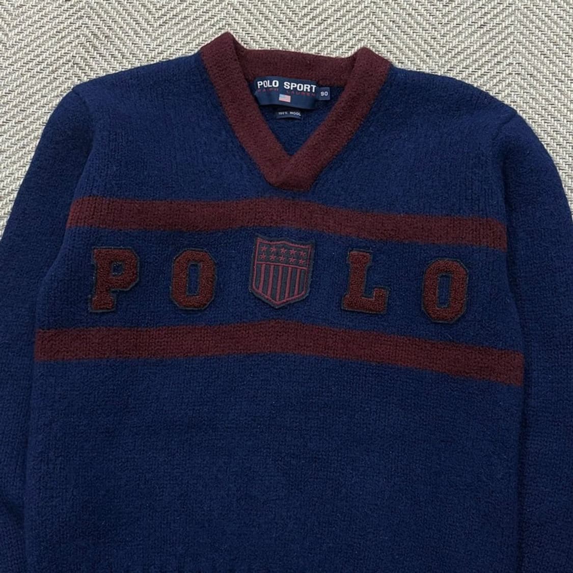 폴로 스포츠 울 브이넥 니트 v2348 상품이미지3