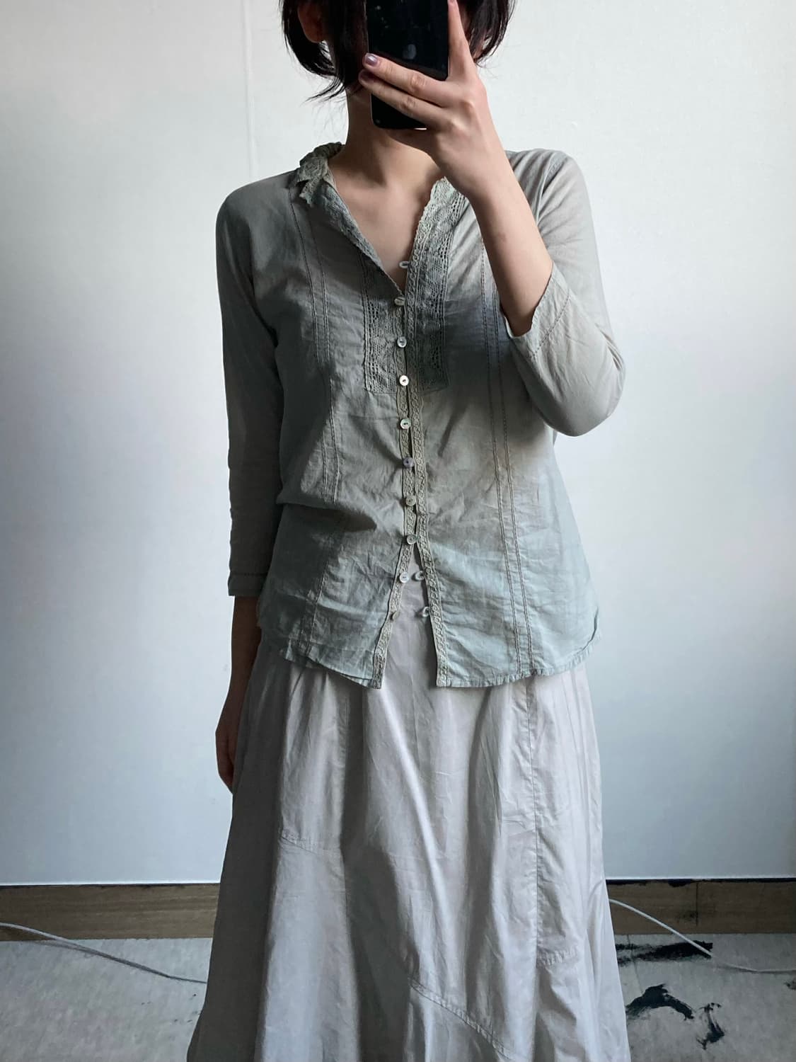 빈티지 레이스 블라우스 상품이미지1