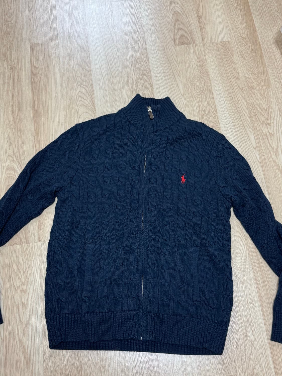 폴로 니트집업 L (m사이즈로 교환 가능) 상품이미지1