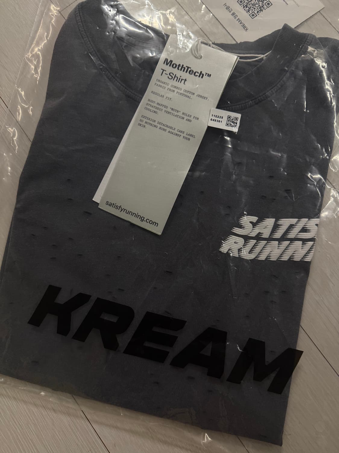 새티스파이 모스테크 티셔츠 에이즈드 블랙 S 상품이미지2