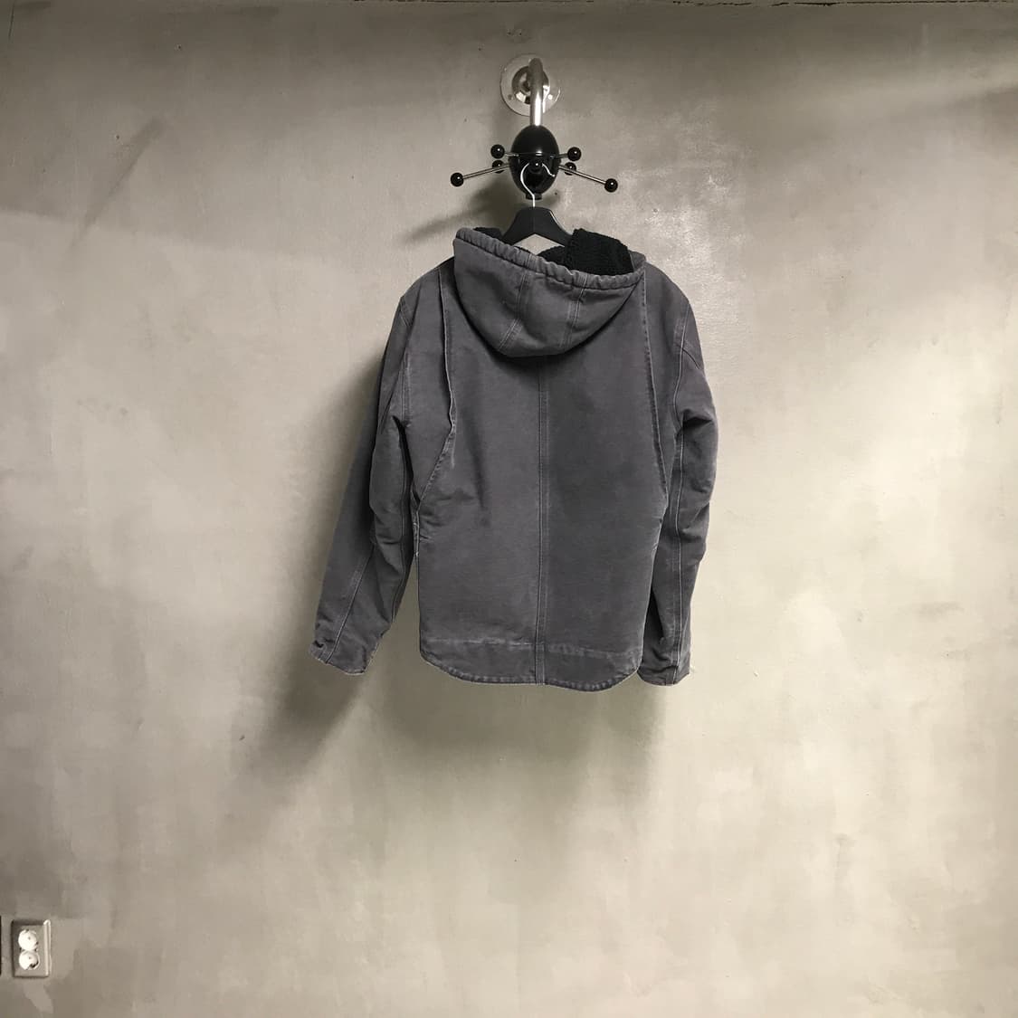 칼하트 기모 후드 워크 자켓 그레이 S 상품이미지7