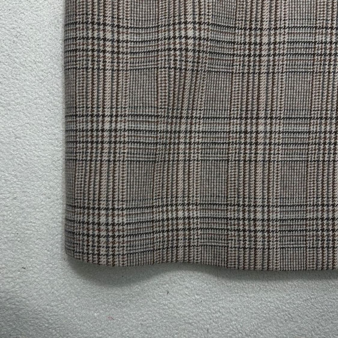 써스데이 아일랜드 더블여밈 체크 자수 맥시기장 코트 S 상품이미지3