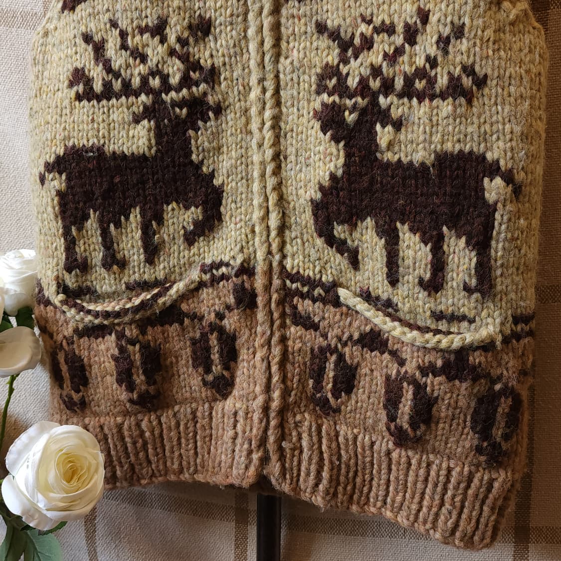 카나타 코위찬 헤비울 스웨터 니트 베스트 카나타 베스트 사슴 상품이미지5