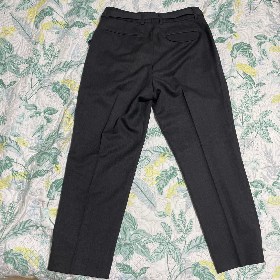 이얼즈어고 바지 울 드롭 벨티드 팬츠 차콜 상품이미지7