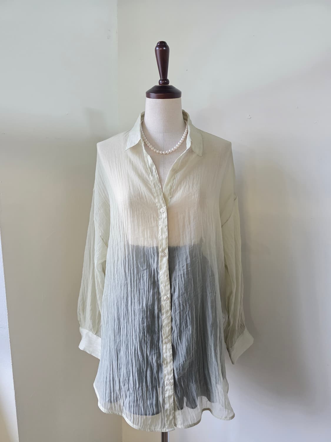 시스루 셔츠 블라우스 상품이미지1