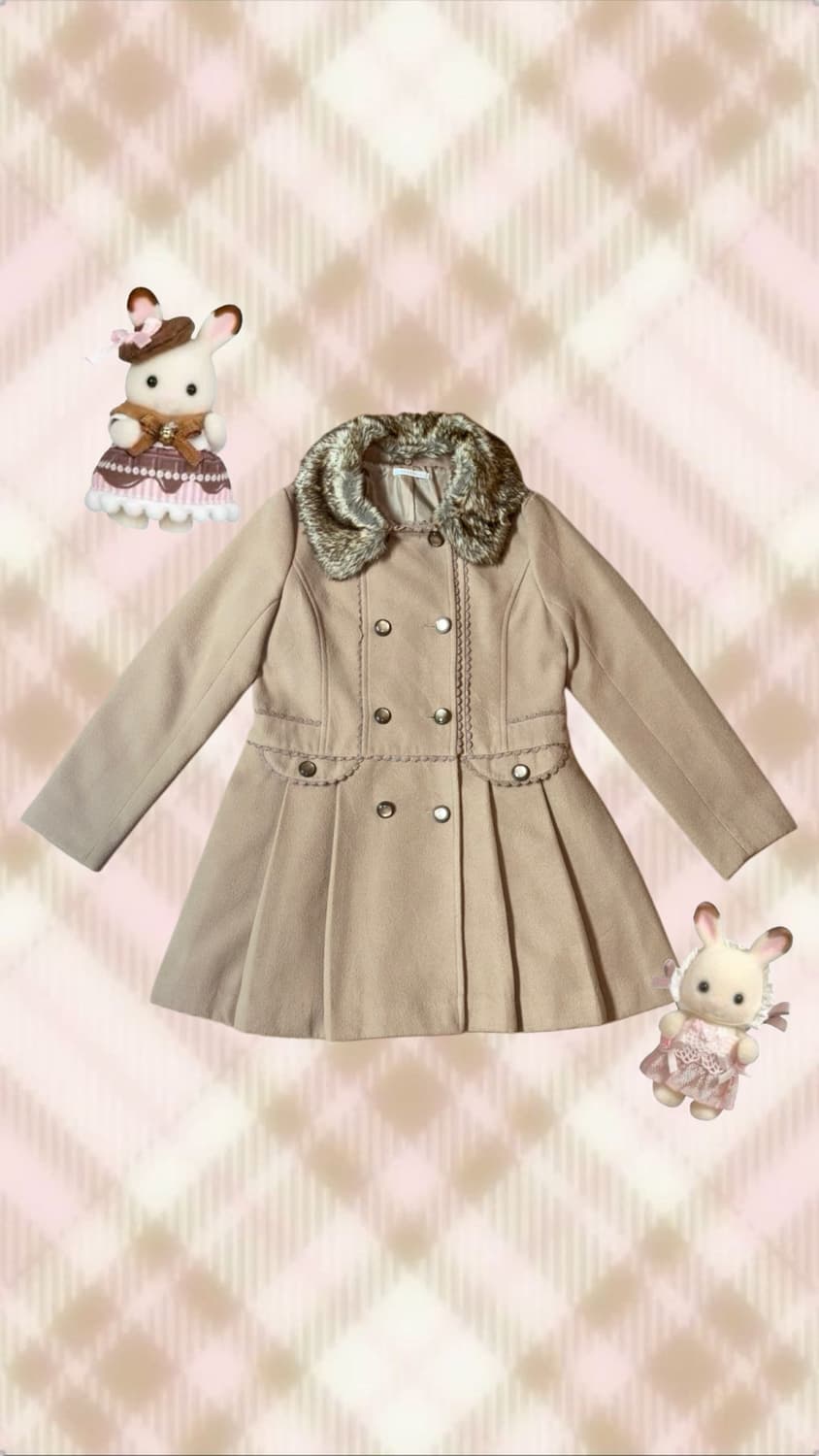 엑시즈팜 모카무스 로맨틱 플레어 원피스 코트 상품이미지1