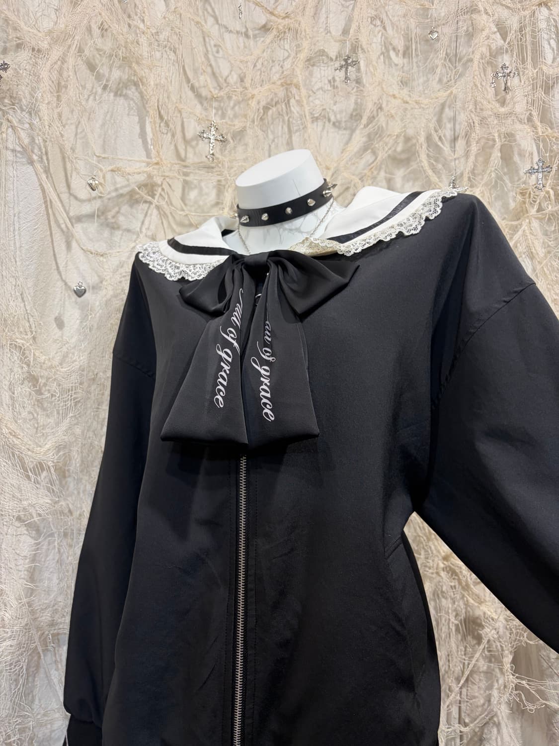 Y2K Lolita Sailor Collar Zip-Up 상품이미지5