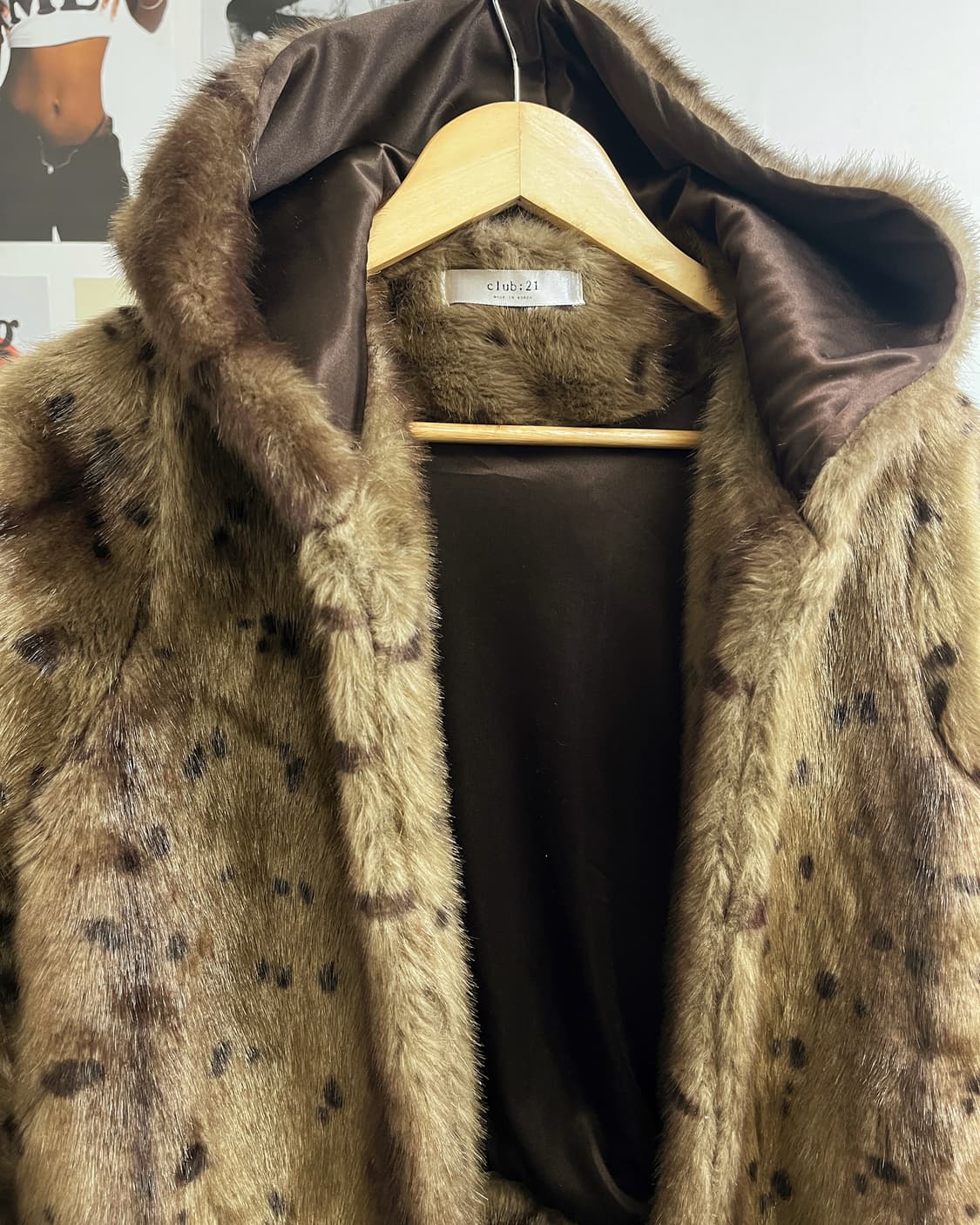 올드 빈티지 레오파드 퍼 후드 자켓 상품이미지6