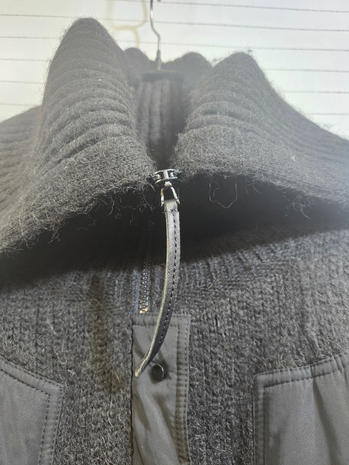 시스템 블랙 패치 워머 가디건 자켓 상품이미지4