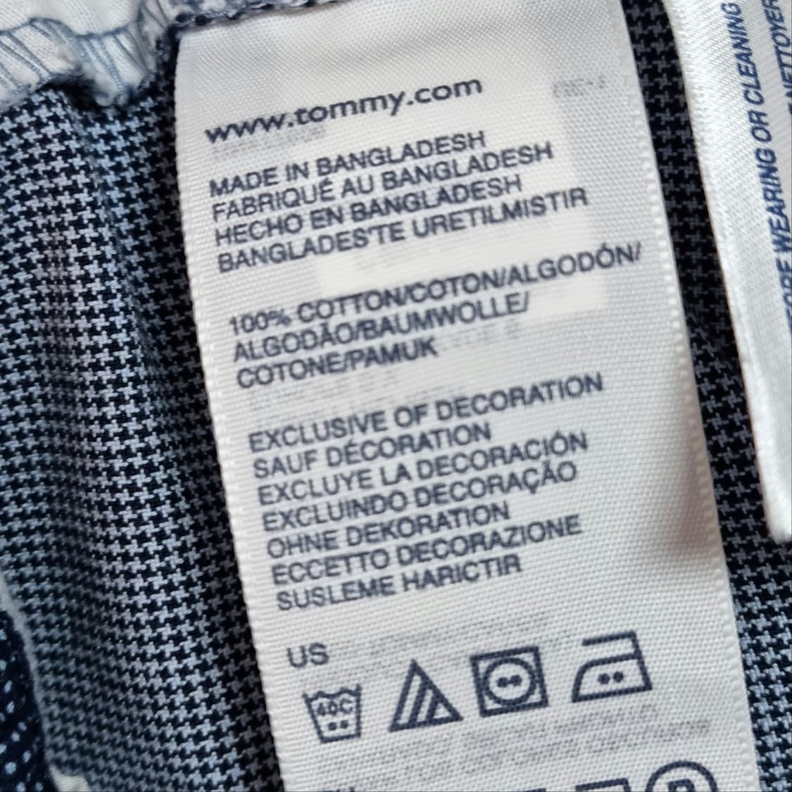 빅사이즈 42인치) 타미힐피거 네이비 체크 코튼 반바지 상품이미지3