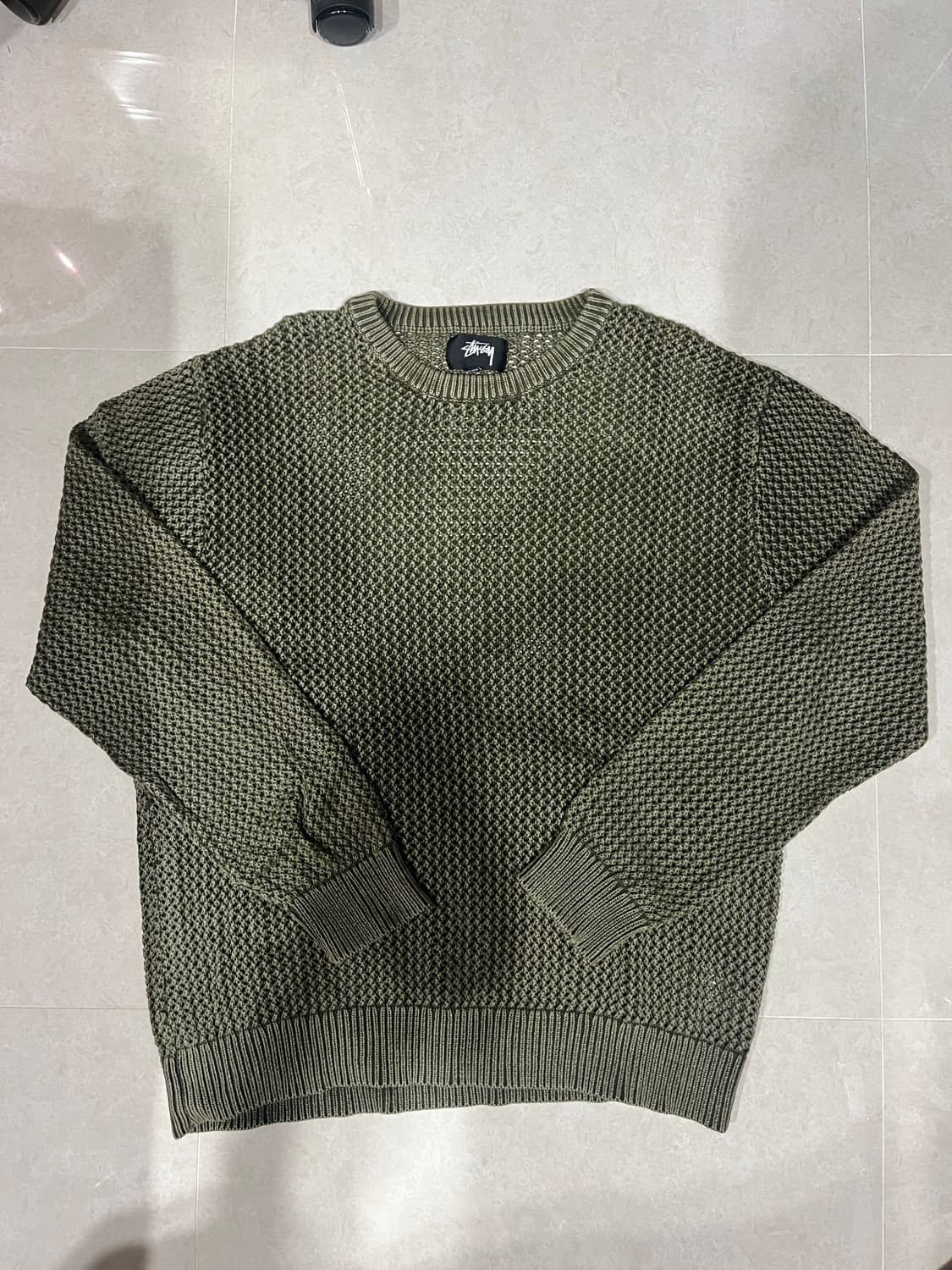 스투시 피그먼트 다이드 루즈 게이지 니트 xl 상품이미지2