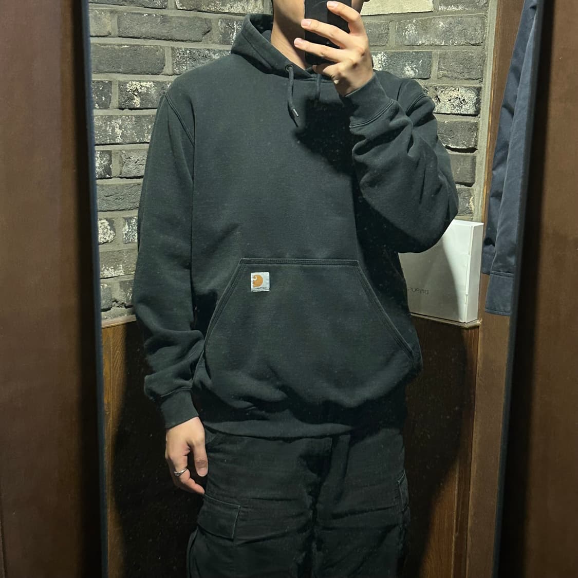 L) 칼하트 미드웨이트 오리지널핏 후드티 블랙 상품이미지8