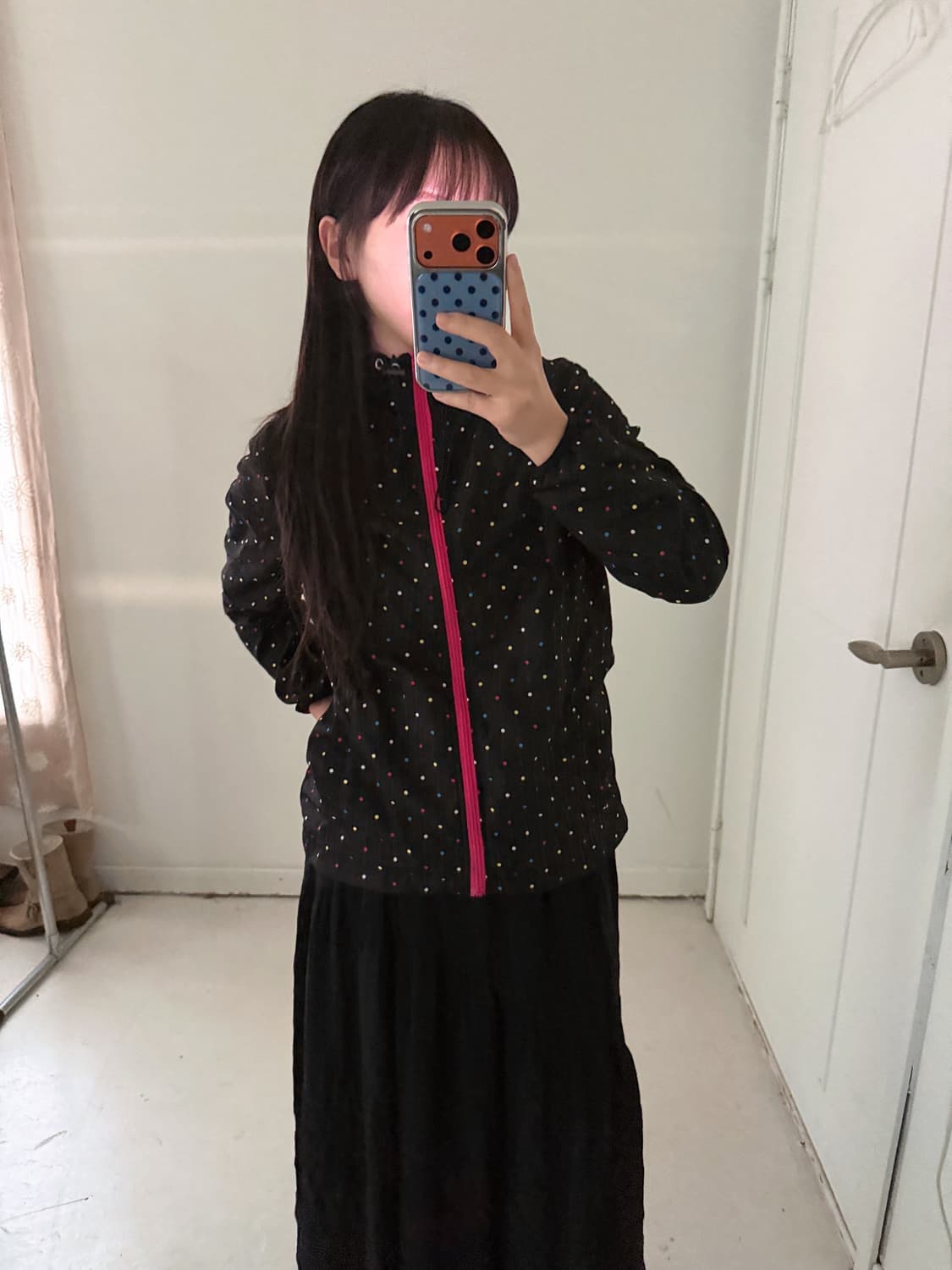 일본빈티지 모리 도트 바람막이 자켓 상품이미지2