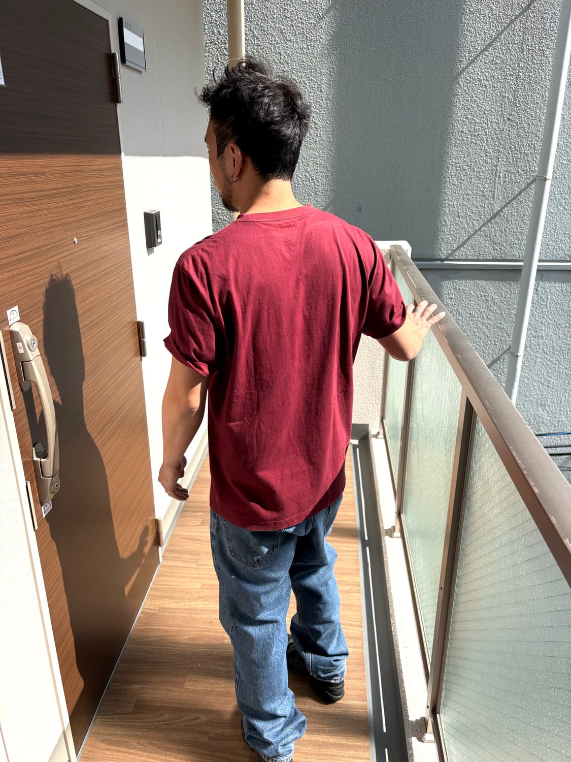 LLbean 반팔티셔츠 자주빛 컬러 (상태 좋음) 상품이미지2