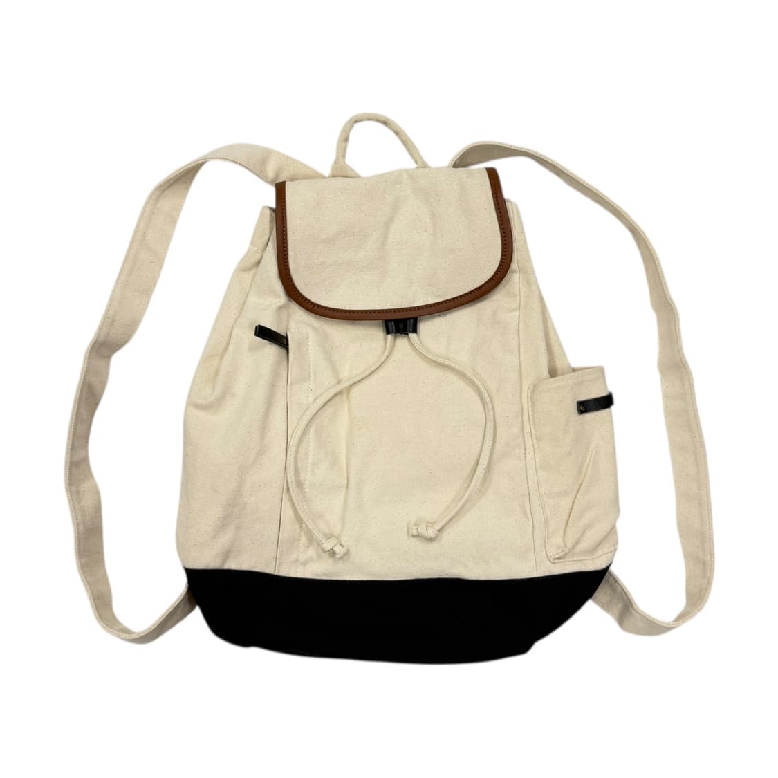 스프링콤마 아이보리 포켓 복조리 백팩 가방 상품이미지1