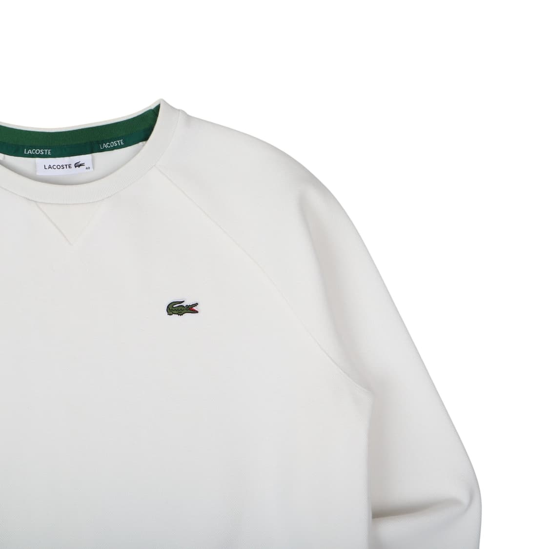라코스테 화이트 크루넥 스웻셔츠 상품이미지3