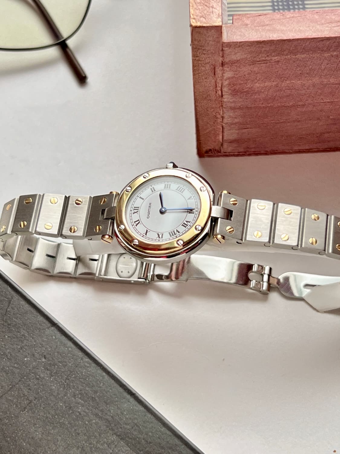 CARTIER  까르띠에 산토스  골드 콤비 여성 시계 상품이미지2