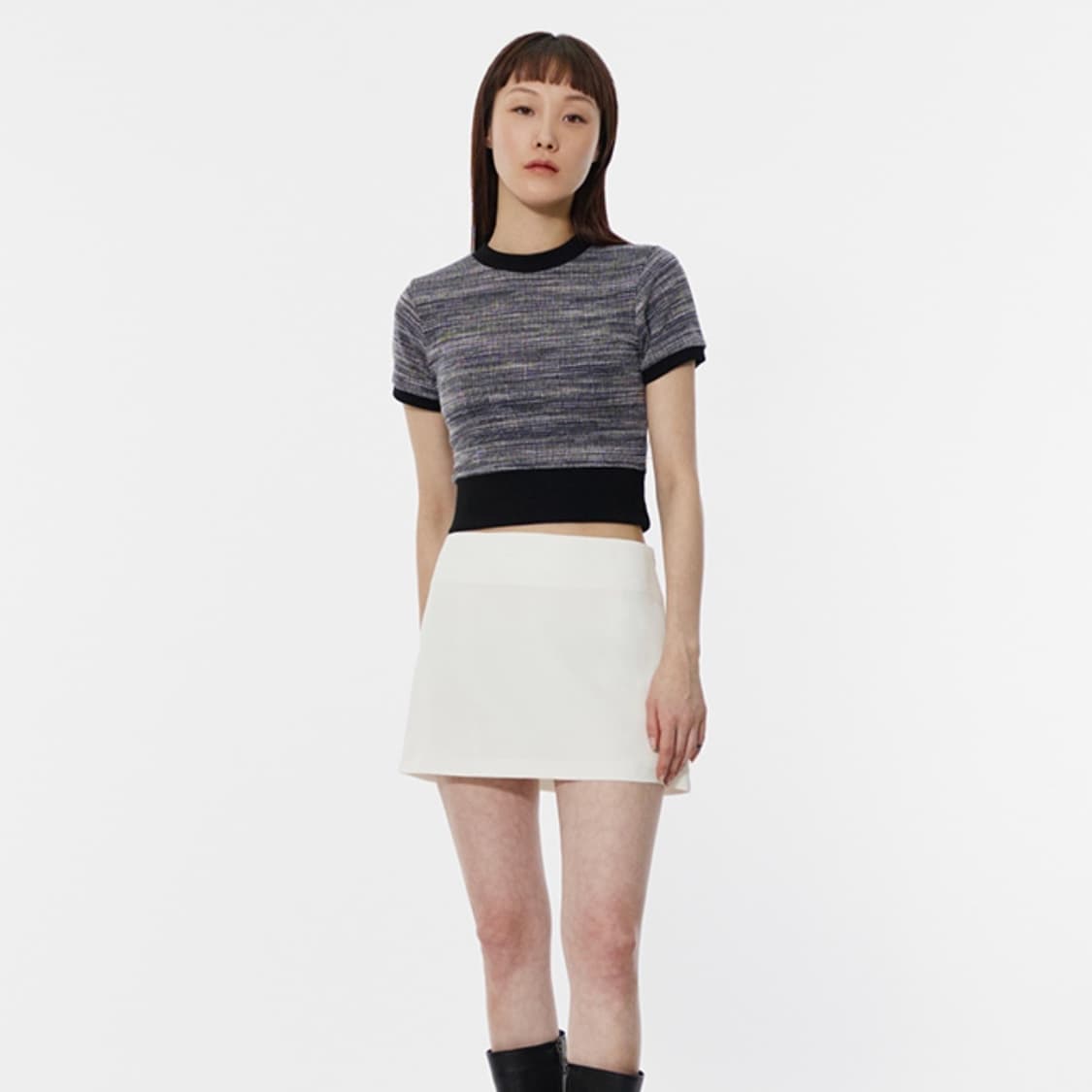 큐리티 여성용 C MULTI STRIPE 반팔 티셔츠 상품이미지1