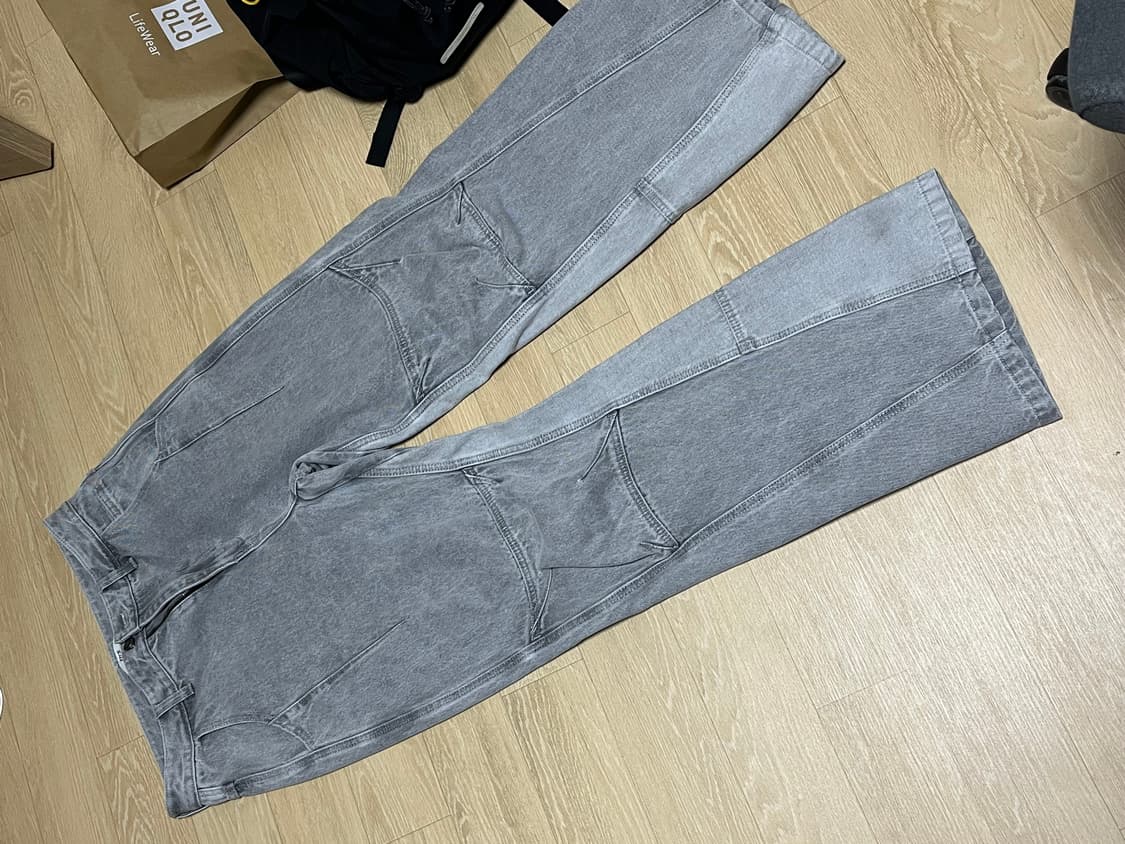etce 이티씨이 커브드 패널 데님 팬츠 2.0 그레이 상품이미지3