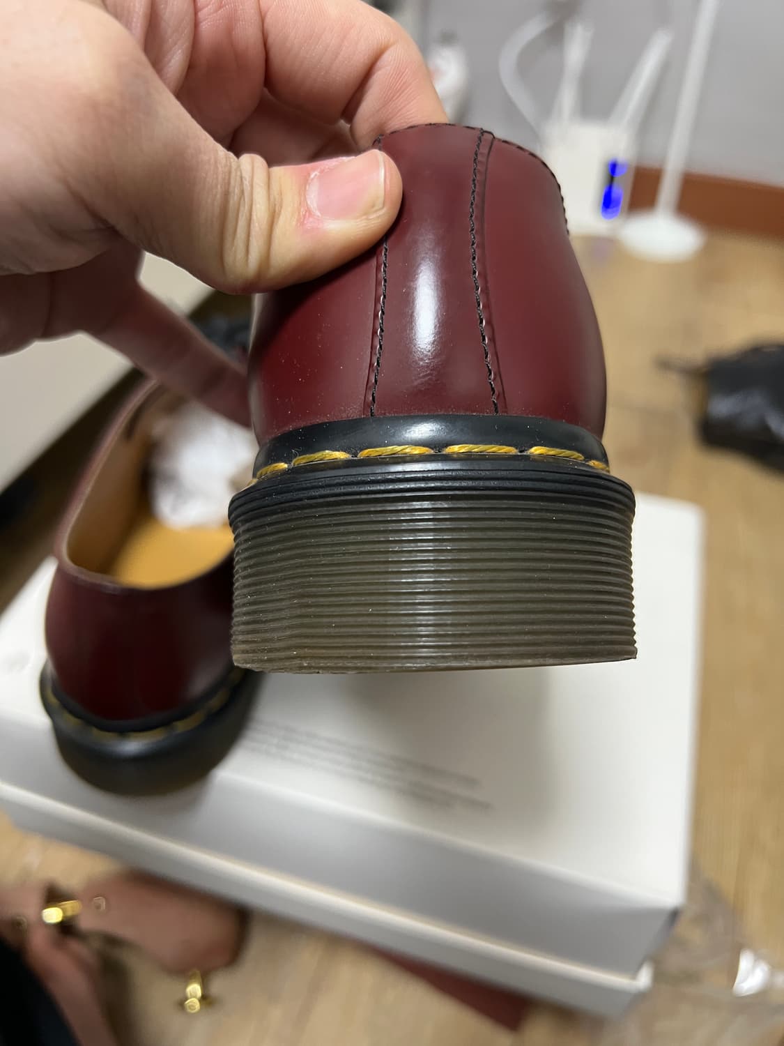 택포14) 닥터마틴 1461 3홀 체리레드 uk5 240 상품이미지4